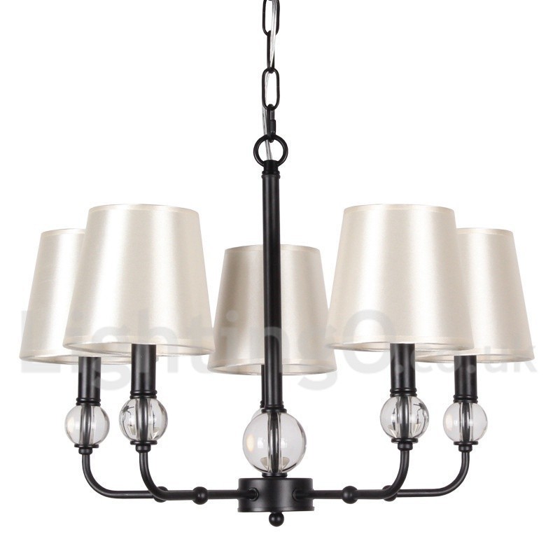 Lámpara de araña de 5 luces, estilo rústico, retro, negro, contemporánea, estilo vela