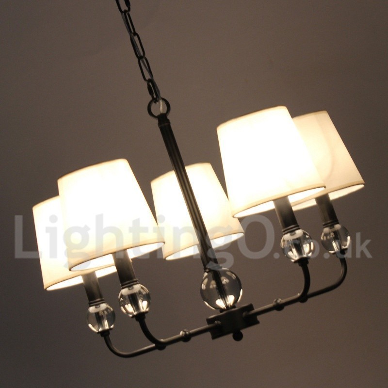 Lámpara de araña de 5 luces, estilo rústico, retro, negro, contemporánea, estilo vela