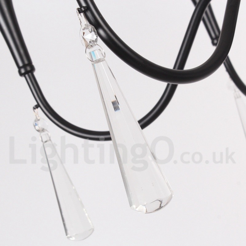 Lámpara de araña estilo vela de 8 luces