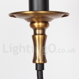 Lámpara de araña de 3 luces estilo vela retro contemporáneo