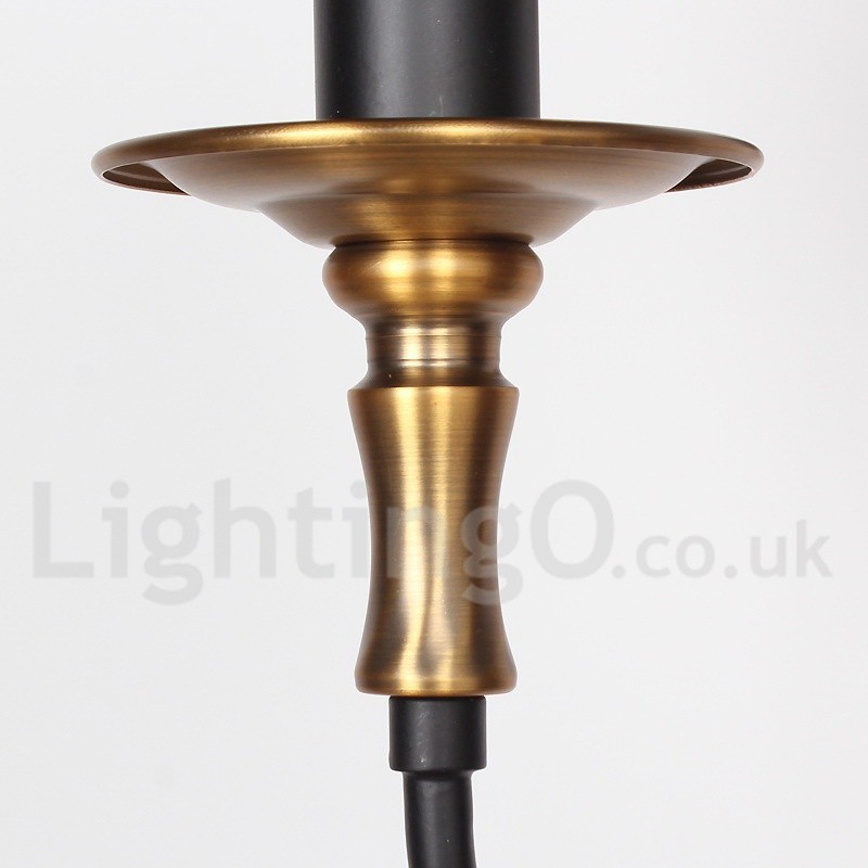 Lámpara de araña de 3 luces estilo vela retro contemporáneo