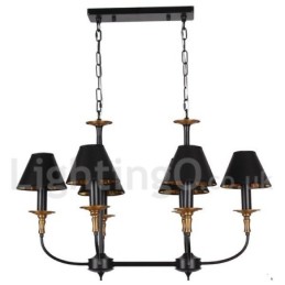 Lámpara de araña estilo vela retro contemporáneo de 6 luces