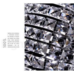 Lámpara colgante de techo de cristal K9 moderna, lámpara de araña para interiores, lámparas de tambor, accesorios de iluminación