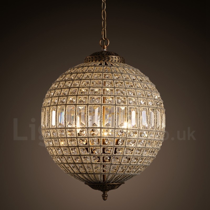 Lámpara colgante de techo de cristal K9 moderna con forma de globo, lámpara de araña para interiores, lámparas de tambor, accesorios de iluminación