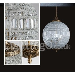 Lámpara colgante de techo de cristal K9 moderna con forma de globo, lámpara de araña para interiores, lámparas de tambor, accesorios de iluminación