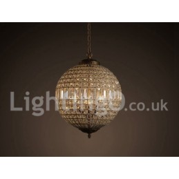 Lámpara colgante de techo de cristal K9 moderna con forma de globo, lámpara de araña para interiores, lámparas de tambor, accesorios de iluminación