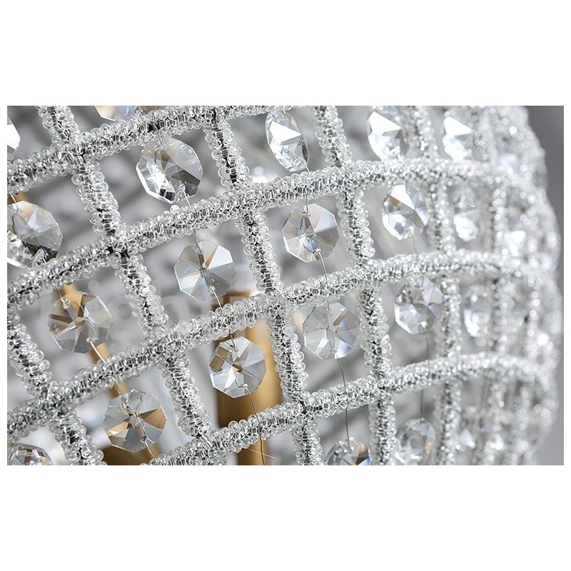 Lámpara colgante de techo de cristal K9 moderna con forma de globo, lámpara de araña para interiores, lámparas de tambor, accesorios de iluminación