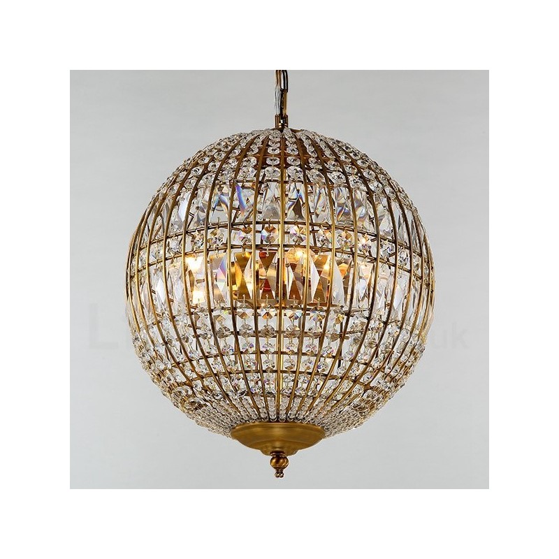 Lámpara colgante de techo de cristal K9 moderna con forma de globo, lámparas de araña para interiores, accesorios de iluminación