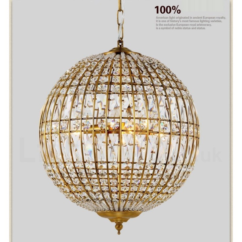 Lámpara colgante de techo de cristal K9 moderna con forma de globo, lámparas de araña para interiores, accesorios de iluminación