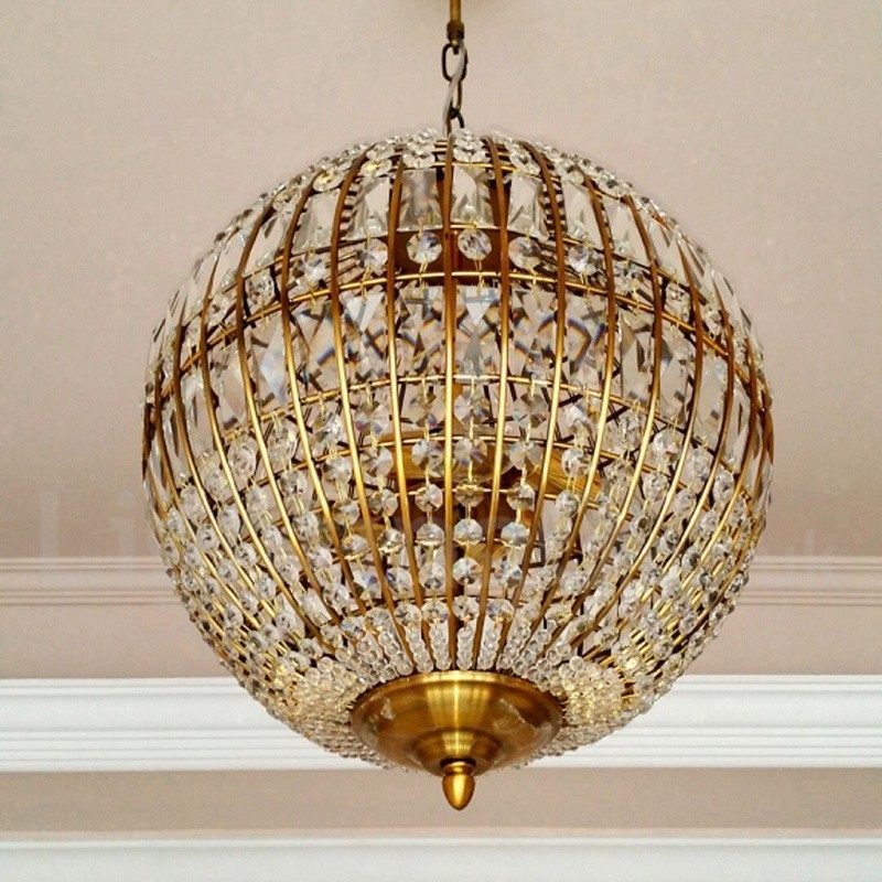 Lámpara colgante de techo de cristal K9 moderna con forma de globo, lámparas de araña para interiores, accesorios de iluminación