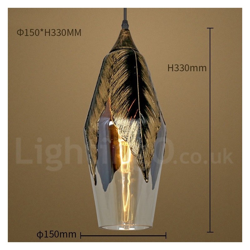 Lámpara colgante de salón de cristal retro europeo