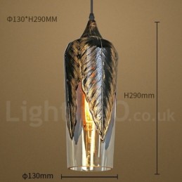 Lámpara colgante de salón de cristal retro europeo