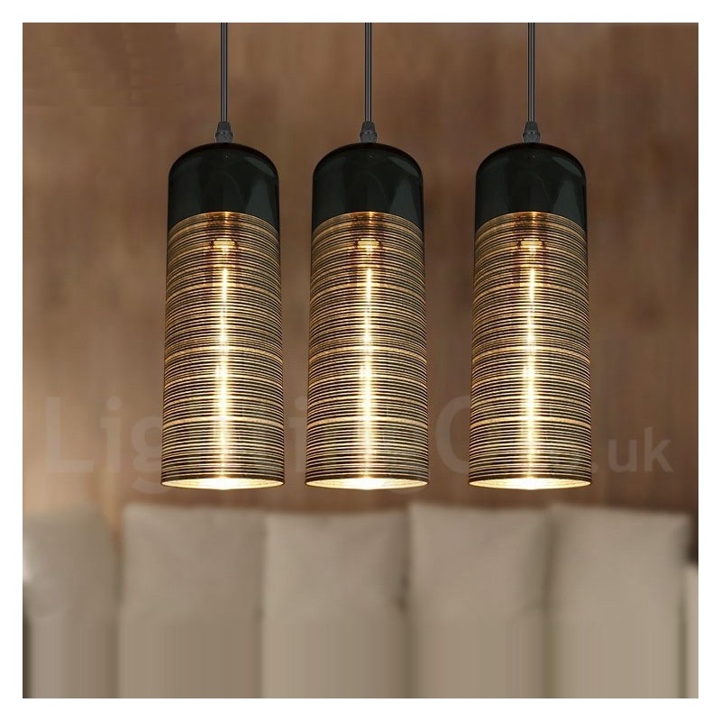 Lámpara colgante de salón con luz de cristal europea