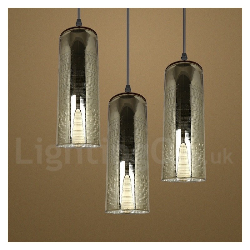 Lámpara colgante de salón con luz de cristal europea