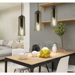 Lámpara colgante de salón con luz de cristal europea