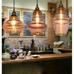 Lámpara colgante de cristal europea para bar y salón