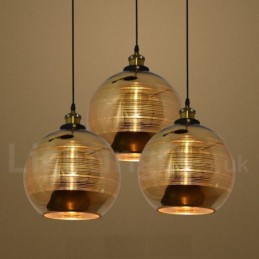 Lámpara colgante de cristal estilo cafetería europea