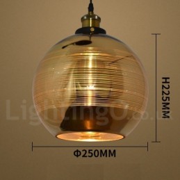 Lámpara colgante de cristal estilo cafetería europea