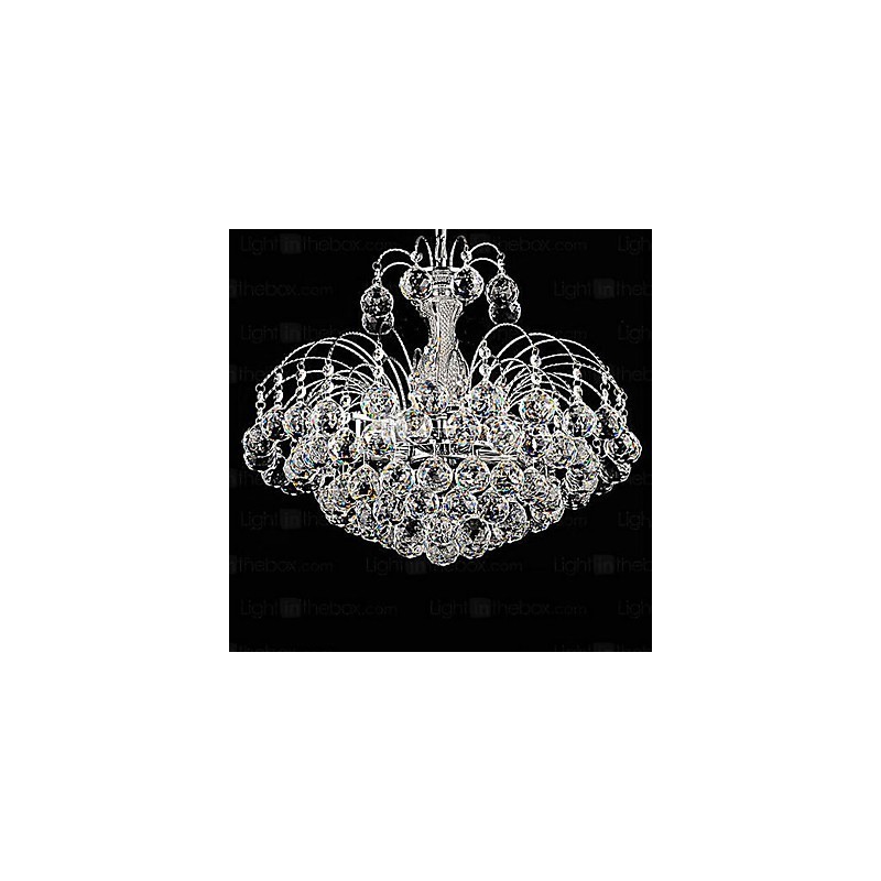 Lámpara colgante de lujo moderna de cristal de 3 luces