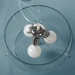 Lámpara colgante de cristal contemporánea moderna de 3 luces