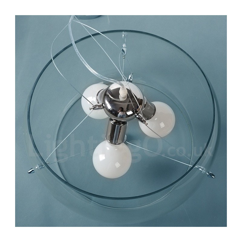 Lámpara colgante de cristal contemporánea moderna de 3 luces
