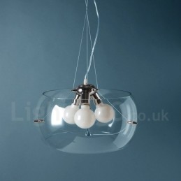 Lámpara colgante de cristal contemporánea moderna de 3 luces