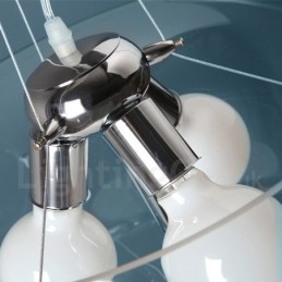 Lámpara colgante de cristal contemporánea moderna de 3 luces
