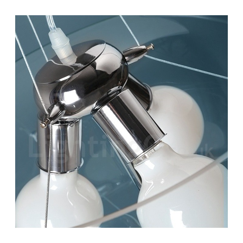Lámpara colgante de cristal contemporánea moderna de 3 luces