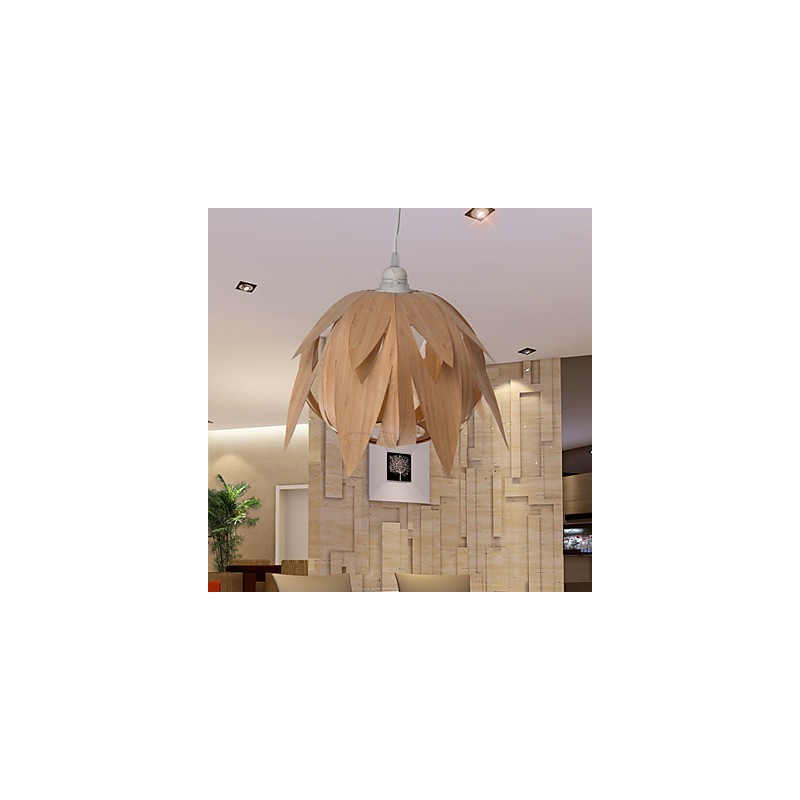 Lámpara de araña de bambú con diseño de pájaro y jaula para el hogar, estilo vintage y creativo