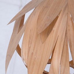 Lámpara de araña de bambú con diseño de pájaro y jaula para el hogar, estilo vintage y creativo