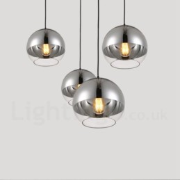 Lámpara colgante de cristal de cafetería moderna y contemporánea de 1 luz