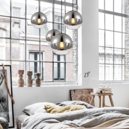 Lámpara colgante de cristal de cafetería moderna y contemporánea de 1 luz