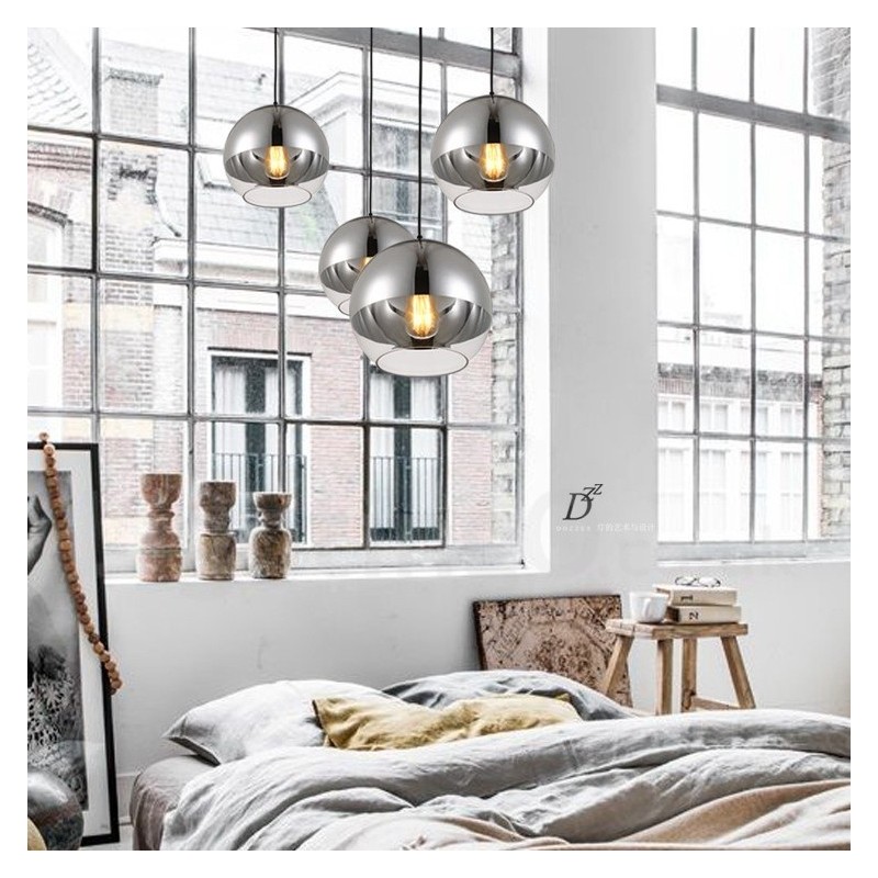 Lámpara colgante de cristal de cafetería moderna y contemporánea de 1 luz