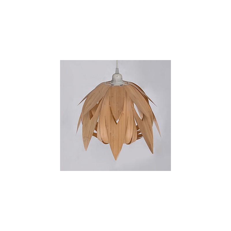 Lámpara de araña de bambú con diseño de pájaro y jaula para el hogar, estilo vintage y creativo