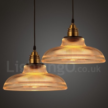 Lámpara colgante de cristal vintage de 1 luz