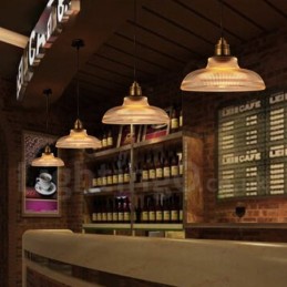 Lámpara colgante de cristal vintage de 1 luz