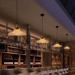 Lámpara colgante de cristal vintage de 1 luz