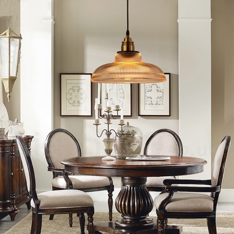 Lámpara colgante de cristal vintage de 1 luz