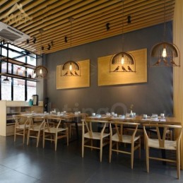 Lámpara colgante estilo jaula de pájaros estilo rústico retro de 1 luz con pantalla de acero