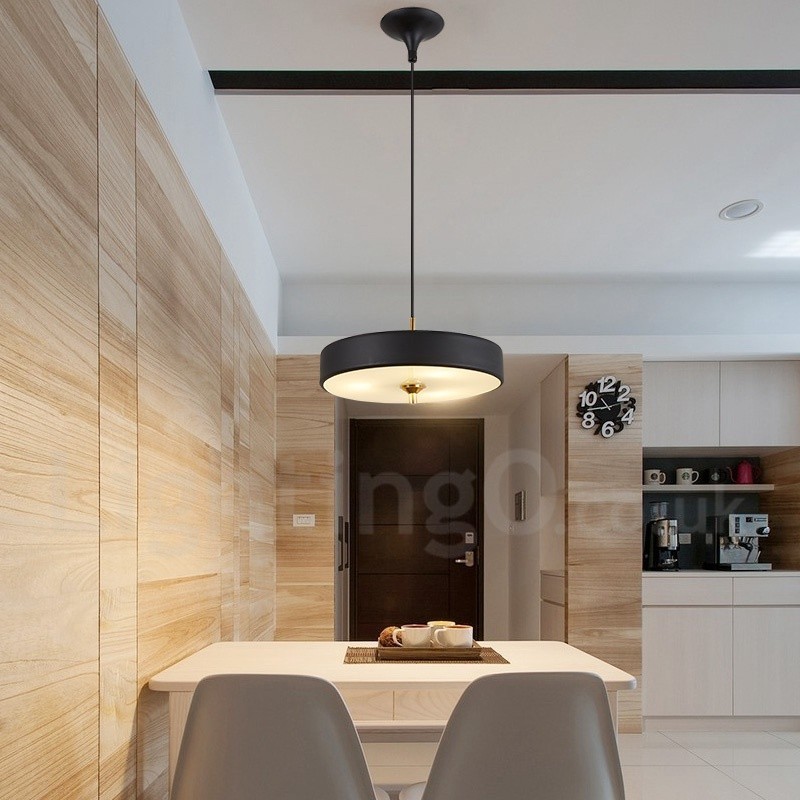 Lámpara colgante de lujo contemporánea moderna de 1 luz con pantalla de vidrio
