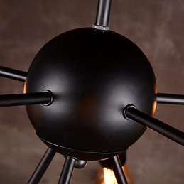 Lámpara de araña creativa de 8 luces en níquel cepillado
