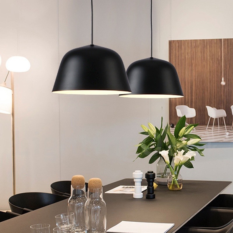 Lámpara colgante moderna contemporánea de acero de 1 luz con pantalla de aleación de aluminio