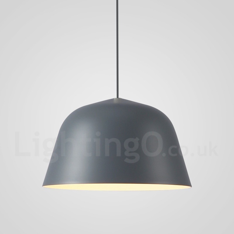 Lámpara colgante moderna contemporánea de acero de 1 luz con pantalla de aleación de aluminio