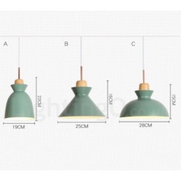 Lámpara colgante moderna contemporánea de acero de 1 luz con pantalla de aleación de aluminio