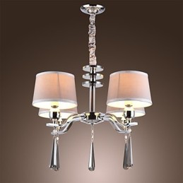 Lámpara de araña moderna, contemporánea, tradicional, clásica, rústica, estilo cabaña, vintage, de metal cromado y cristal de isla