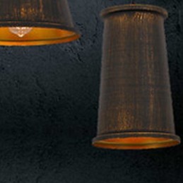 Lámpara colgante de metal moderna y contemporánea de 3 luces estilo mini