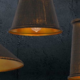 Lámpara colgante de metal moderna y contemporánea de 3 luces estilo mini