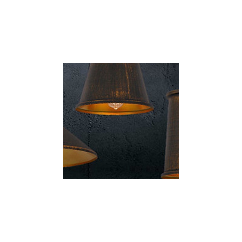 Lámpara colgante de metal moderna y contemporánea de 3 luces estilo mini