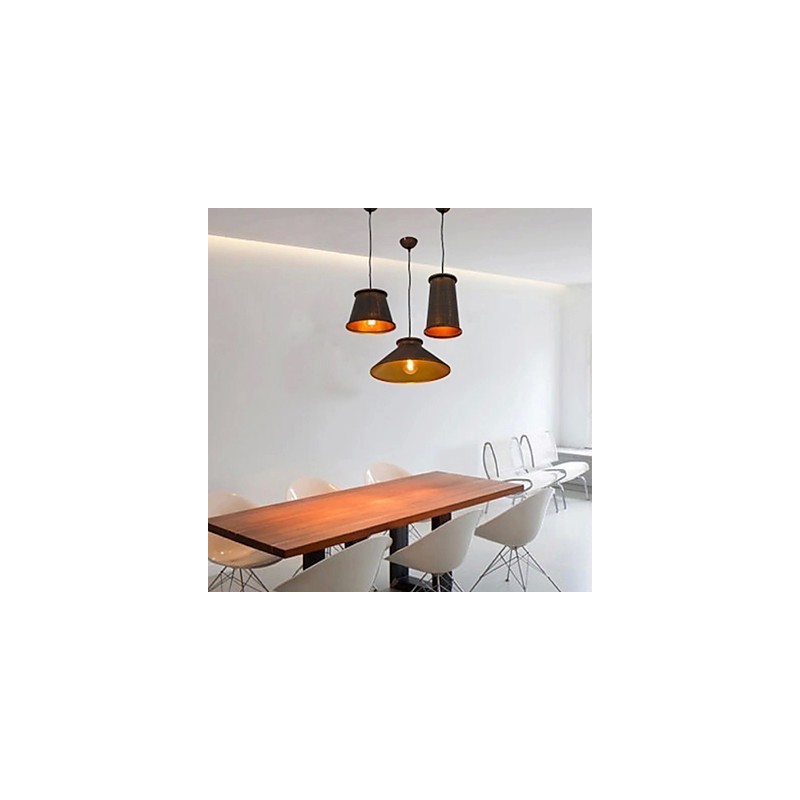 Lámpara colgante de metal moderna y contemporánea de 3 luces estilo mini