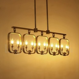 Lámpara colgante de latón de lujo estilo rústico retro